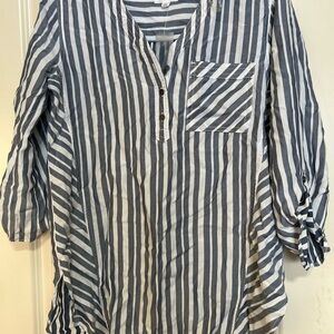 Westbound gray and White Striped S